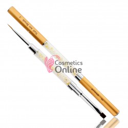Pensula de unghii Mollylac cu 2 capete pt constructie unghii cu Gel  nr 6 si pictura nr 3, model 78565
